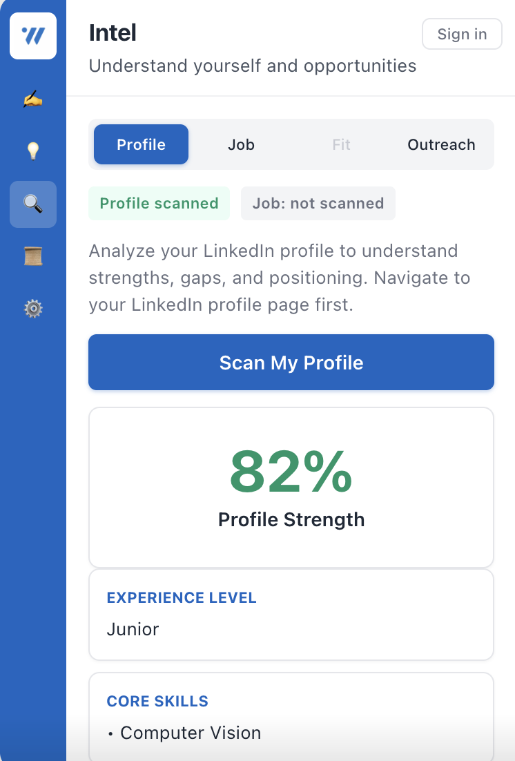 LinkedIn Warrior — Intel feature