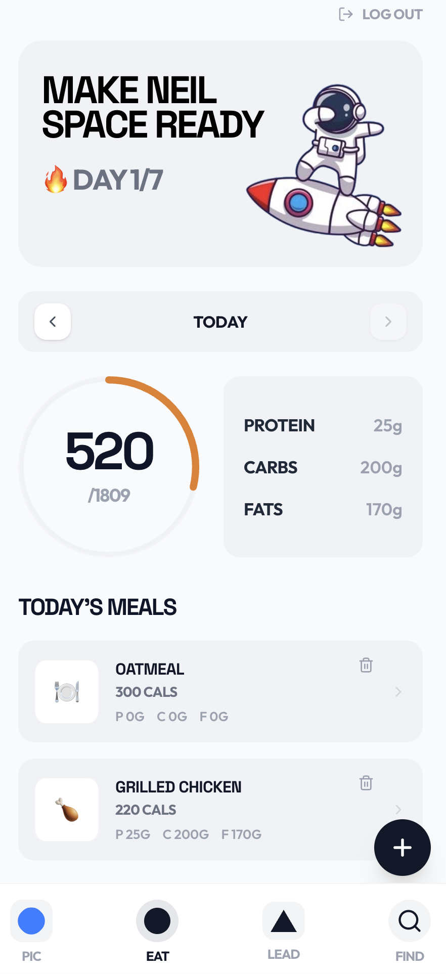 PicNEat — Eat screen
